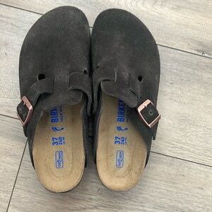 Birkenstock Boston 37 NWOT Suede Mocha